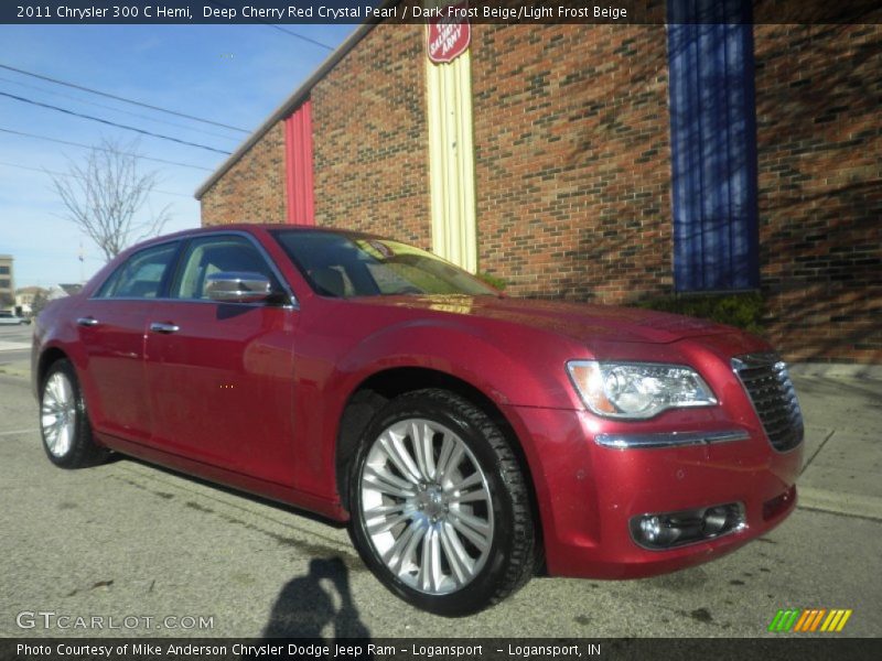 Deep Cherry Red Crystal Pearl / Dark Frost Beige/Light Frost Beige 2011 Chrysler 300 C Hemi