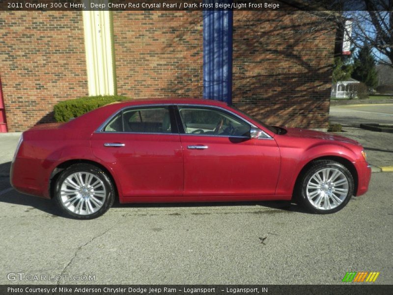 Deep Cherry Red Crystal Pearl / Dark Frost Beige/Light Frost Beige 2011 Chrysler 300 C Hemi