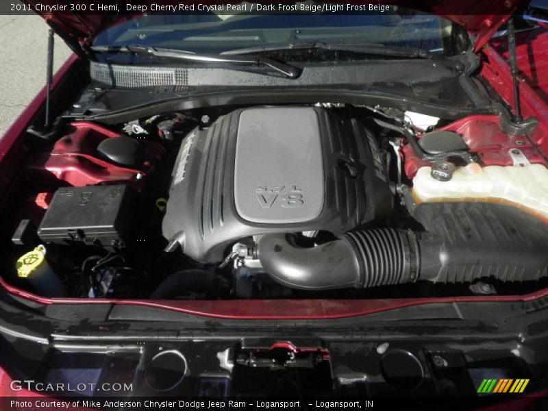 Deep Cherry Red Crystal Pearl / Dark Frost Beige/Light Frost Beige 2011 Chrysler 300 C Hemi