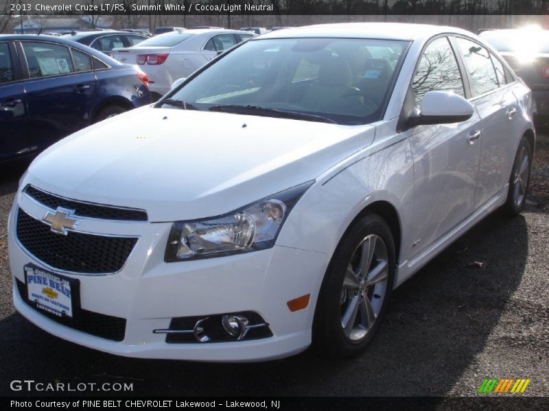 Summit White / Cocoa/Light Neutral 2013 Chevrolet Cruze LT/RS