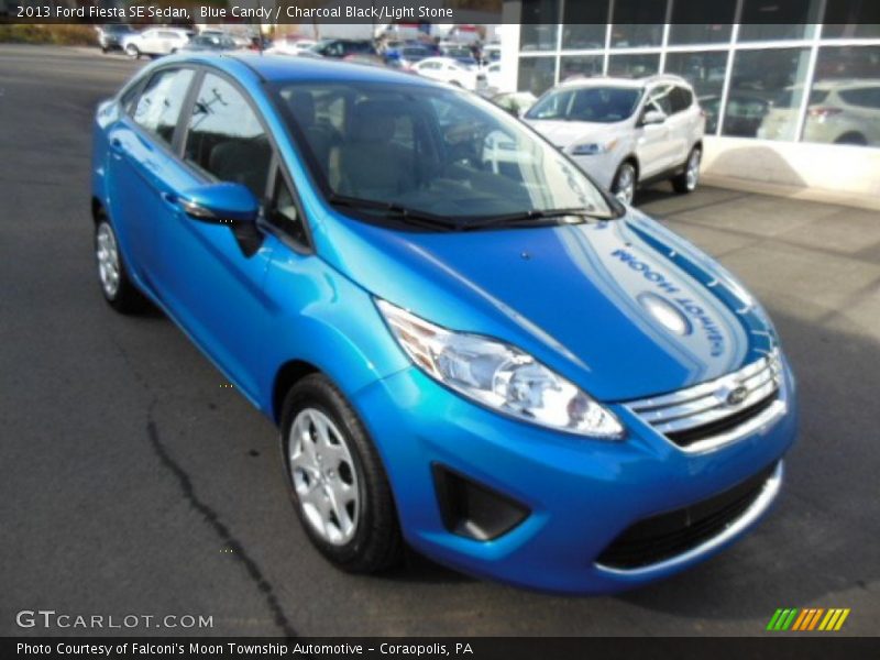 Blue Candy / Charcoal Black/Light Stone 2013 Ford Fiesta SE Sedan
