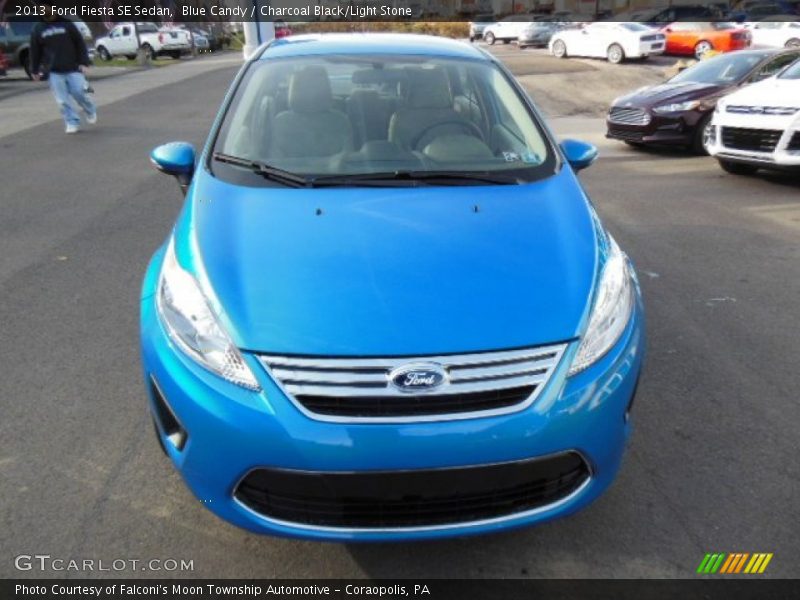 Blue Candy / Charcoal Black/Light Stone 2013 Ford Fiesta SE Sedan