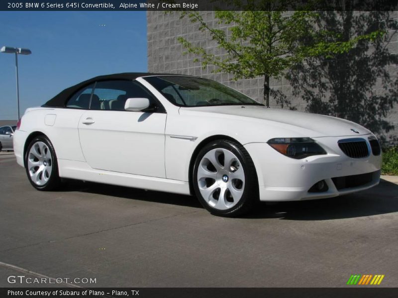 Alpine White / Cream Beige 2005 BMW 6 Series 645i Convertible