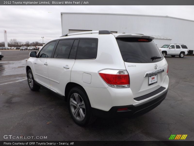 Blizzard White Pearl / Ash 2012 Toyota Highlander Limited