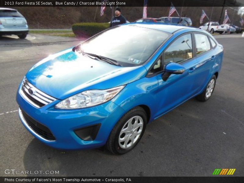 Blue Candy / Charcoal Black/Light Stone 2013 Ford Fiesta SE Sedan
