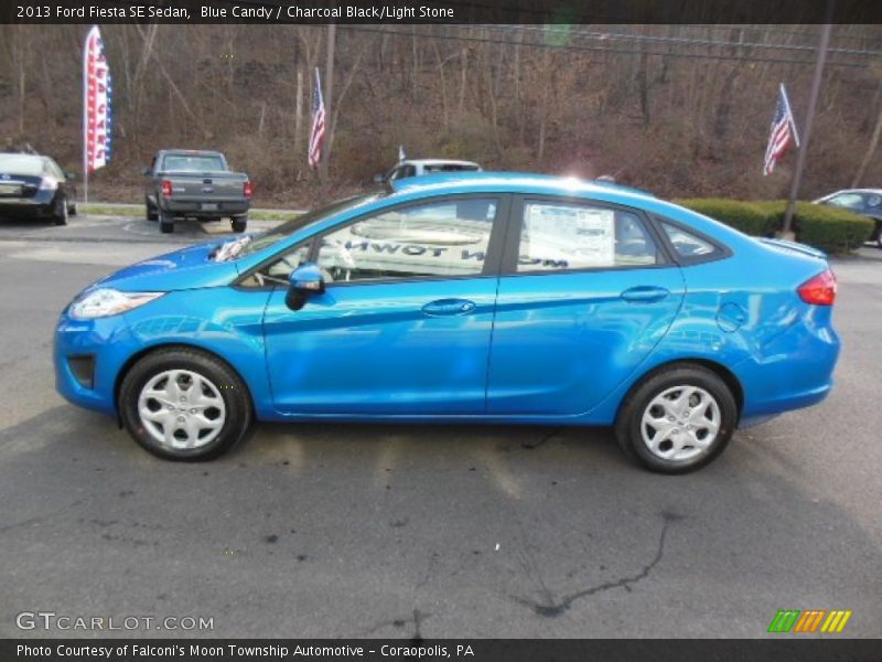 Blue Candy / Charcoal Black/Light Stone 2013 Ford Fiesta SE Sedan