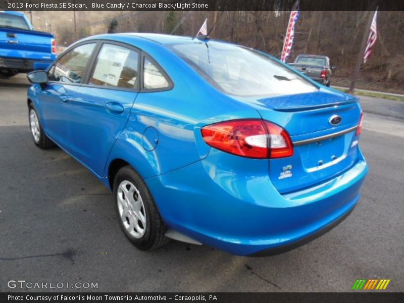 Blue Candy / Charcoal Black/Light Stone 2013 Ford Fiesta SE Sedan