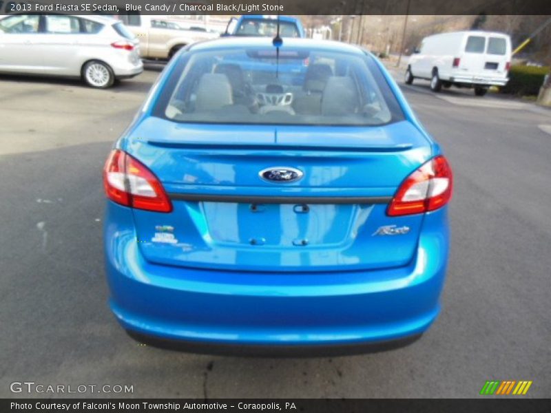 Blue Candy / Charcoal Black/Light Stone 2013 Ford Fiesta SE Sedan