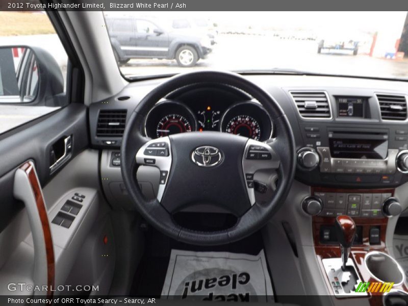 Blizzard White Pearl / Ash 2012 Toyota Highlander Limited