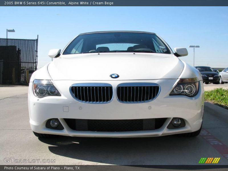 Alpine White / Cream Beige 2005 BMW 6 Series 645i Convertible