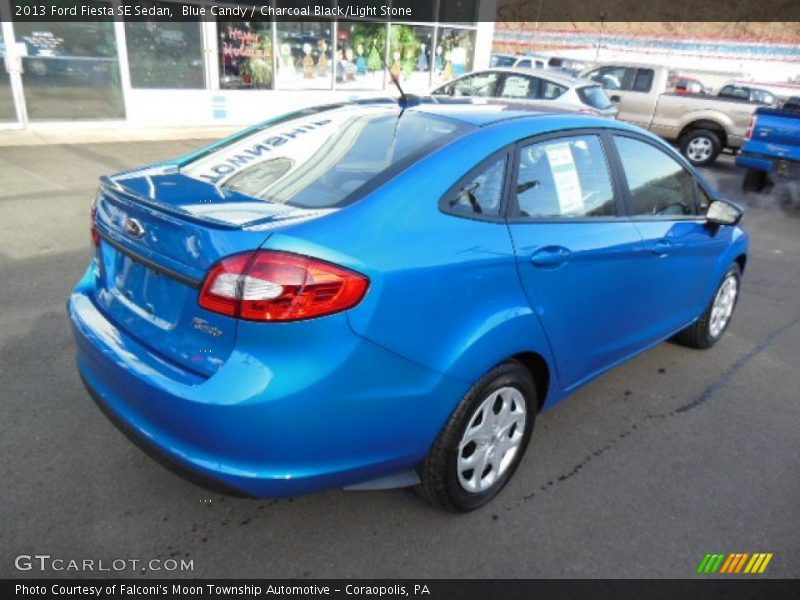 Blue Candy / Charcoal Black/Light Stone 2013 Ford Fiesta SE Sedan