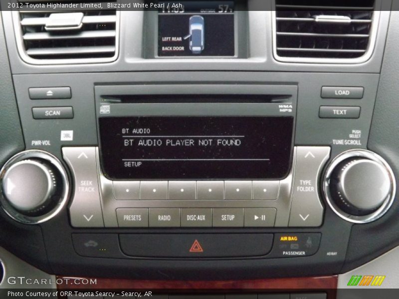 Blizzard White Pearl / Ash 2012 Toyota Highlander Limited