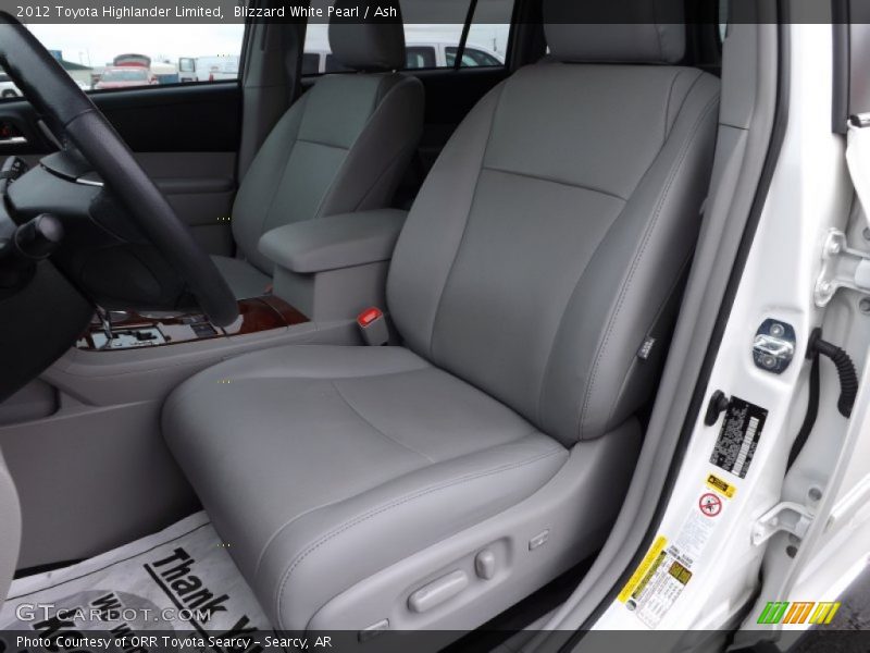 Blizzard White Pearl / Ash 2012 Toyota Highlander Limited