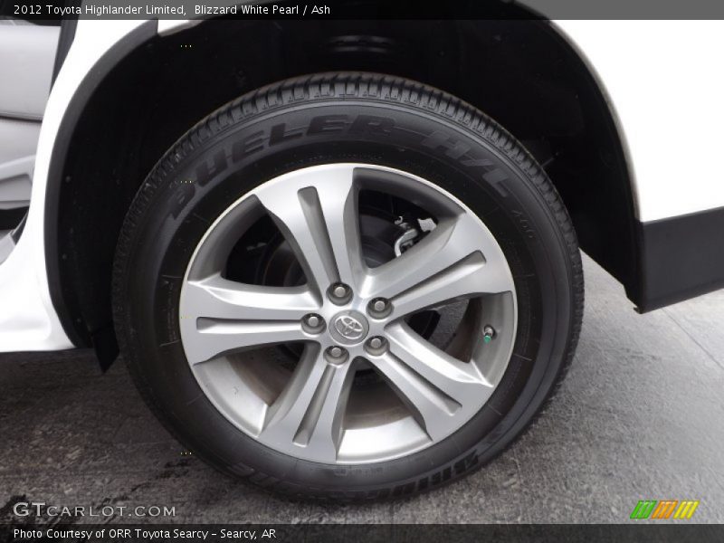 Blizzard White Pearl / Ash 2012 Toyota Highlander Limited