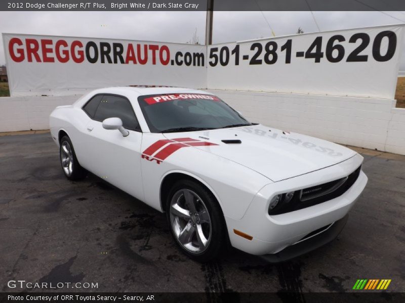 Bright White / Dark Slate Gray 2012 Dodge Challenger R/T Plus