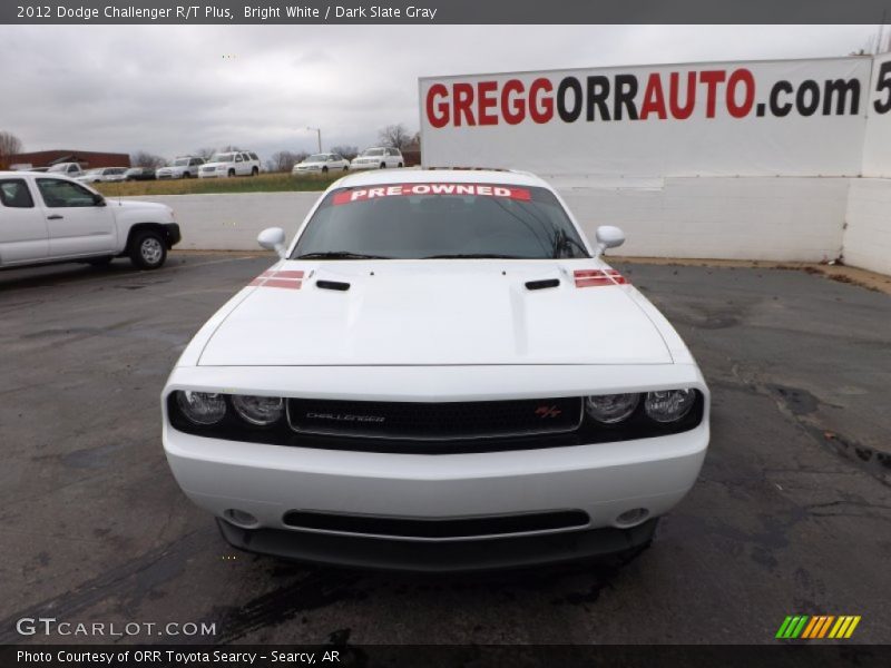 Bright White / Dark Slate Gray 2012 Dodge Challenger R/T Plus