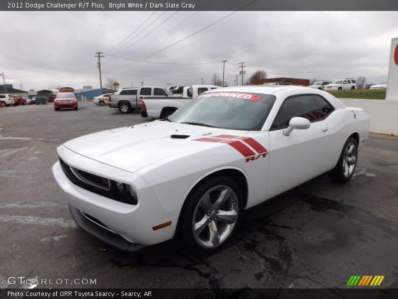 Bright White / Dark Slate Gray 2012 Dodge Challenger R/T Plus