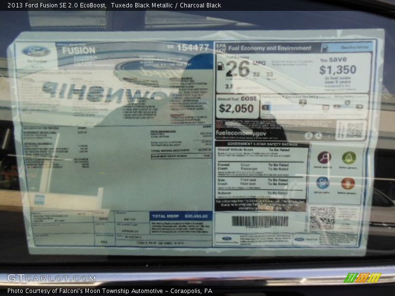 Tuxedo Black Metallic / Charcoal Black 2013 Ford Fusion SE 2.0 EcoBoost