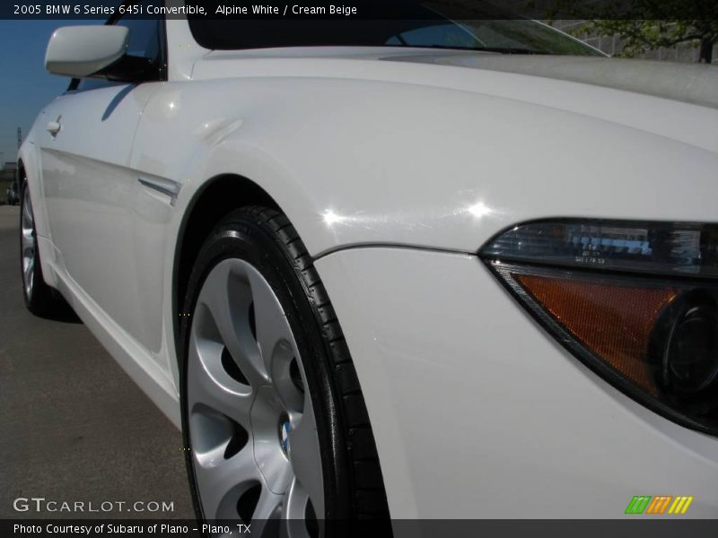 Alpine White / Cream Beige 2005 BMW 6 Series 645i Convertible