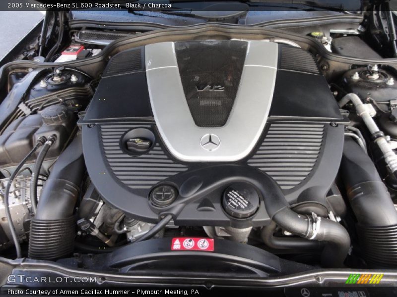  2005 SL 600 Roadster Engine - 5.5 Liter Twin-Turbocharged SOHC 36-Valve V12