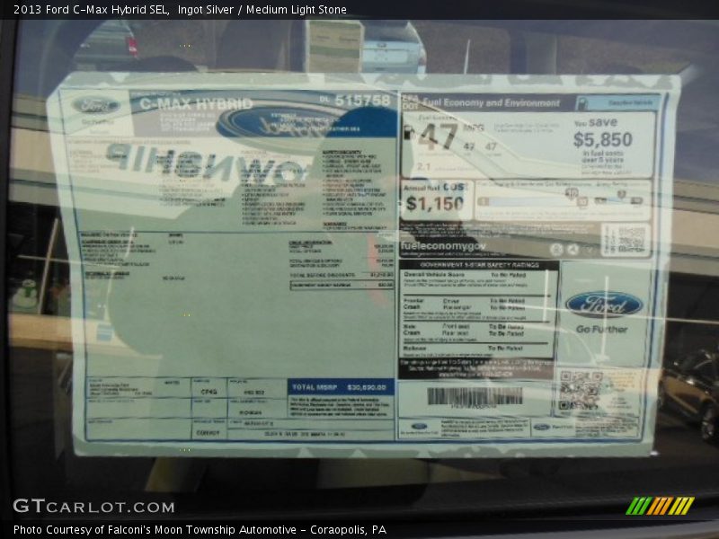 Ingot Silver / Medium Light Stone 2013 Ford C-Max Hybrid SEL