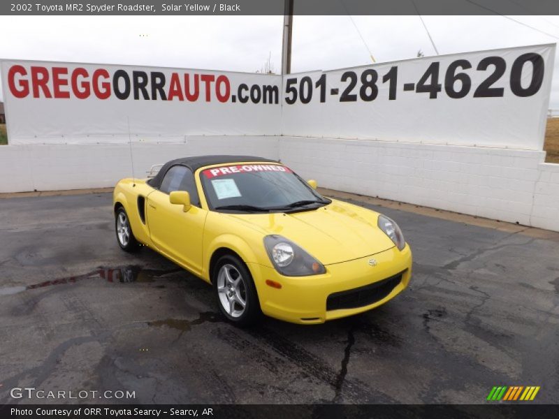 Solar Yellow / Black 2002 Toyota MR2 Spyder Roadster