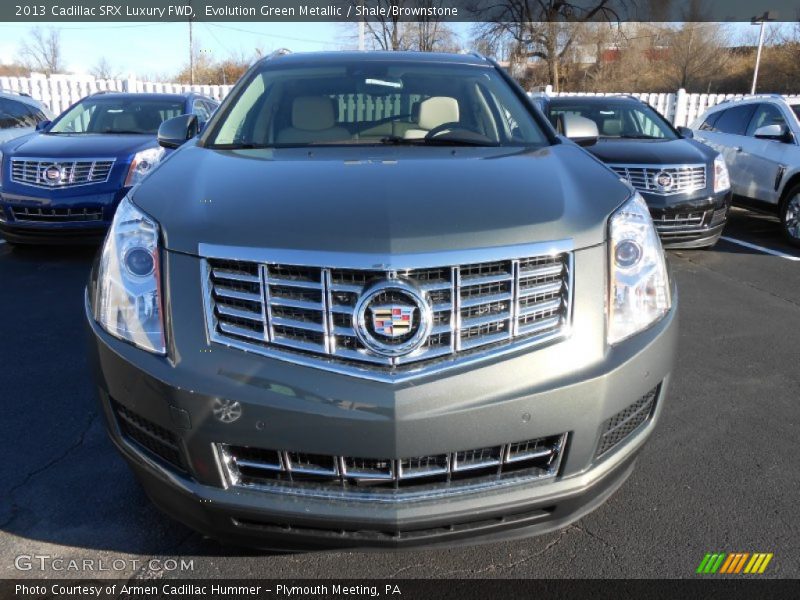 Evolution Green Metallic / Shale/Brownstone 2013 Cadillac SRX Luxury FWD