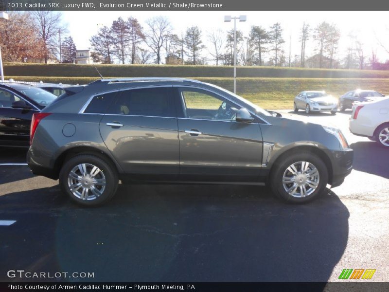 Evolution Green Metallic / Shale/Brownstone 2013 Cadillac SRX Luxury FWD