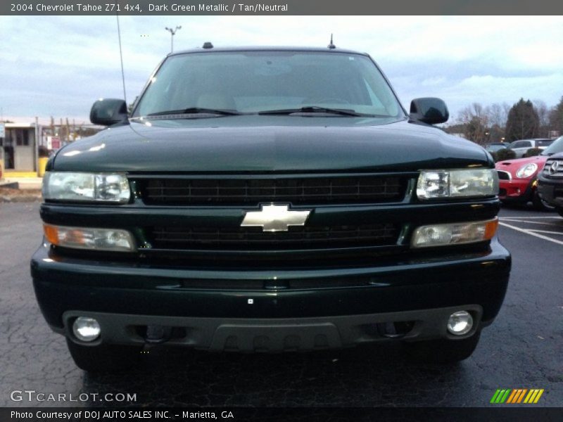 Dark Green Metallic / Tan/Neutral 2004 Chevrolet Tahoe Z71 4x4