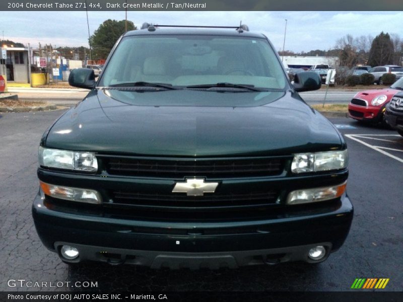 Dark Green Metallic / Tan/Neutral 2004 Chevrolet Tahoe Z71 4x4