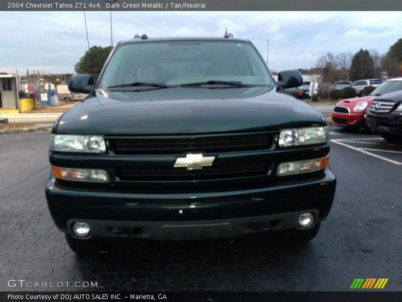 Dark Green Metallic / Tan/Neutral 2004 Chevrolet Tahoe Z71 4x4