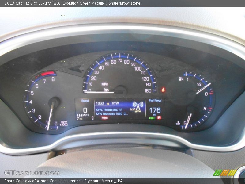 Evolution Green Metallic / Shale/Brownstone 2013 Cadillac SRX Luxury FWD
