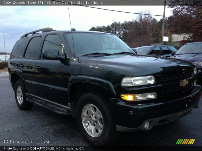 Dark Green Metallic / Tan/Neutral 2004 Chevrolet Tahoe Z71 4x4