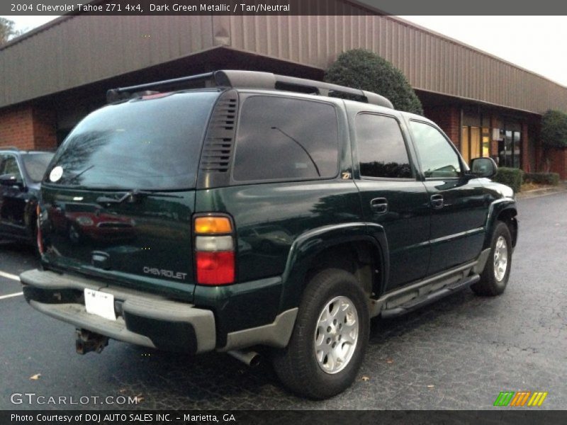 Dark Green Metallic / Tan/Neutral 2004 Chevrolet Tahoe Z71 4x4
