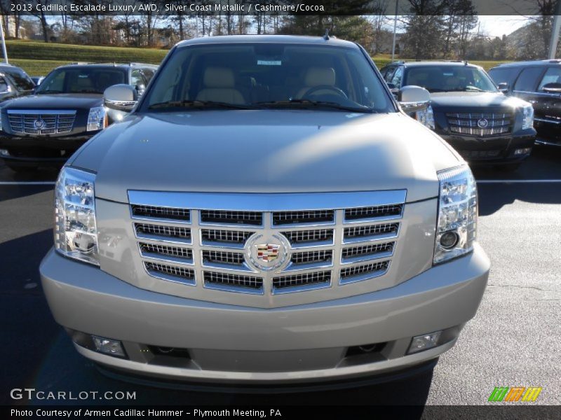 Silver Coast Metallic / Cashmere/Cocoa 2013 Cadillac Escalade Luxury AWD