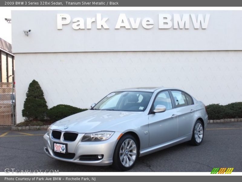 Titanium Silver Metallic / Black 2009 BMW 3 Series 328xi Sedan
