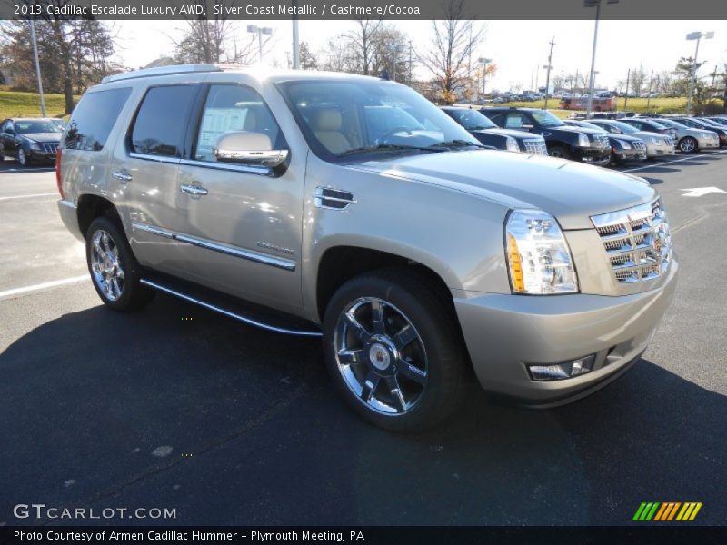 Silver Coast Metallic / Cashmere/Cocoa 2013 Cadillac Escalade Luxury AWD