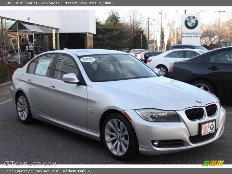 Titanium Silver Metallic / Black 2009 BMW 3 Series 328xi Sedan