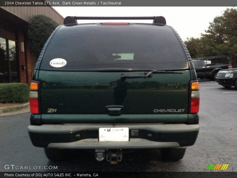 Dark Green Metallic / Tan/Neutral 2004 Chevrolet Tahoe Z71 4x4