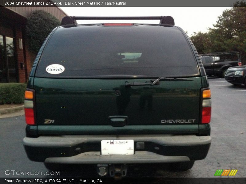 Dark Green Metallic / Tan/Neutral 2004 Chevrolet Tahoe Z71 4x4