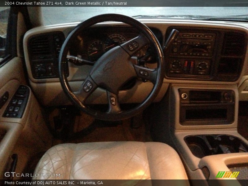 Dark Green Metallic / Tan/Neutral 2004 Chevrolet Tahoe Z71 4x4