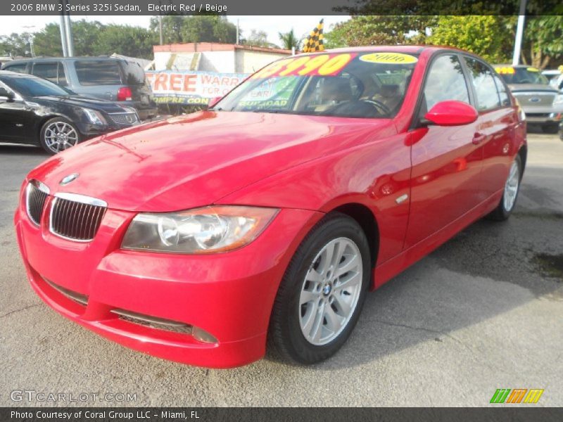 Electric Red / Beige 2006 BMW 3 Series 325i Sedan