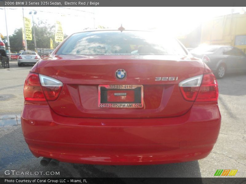 Electric Red / Beige 2006 BMW 3 Series 325i Sedan