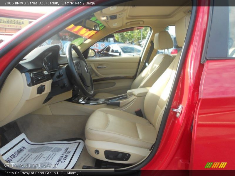 Electric Red / Beige 2006 BMW 3 Series 325i Sedan