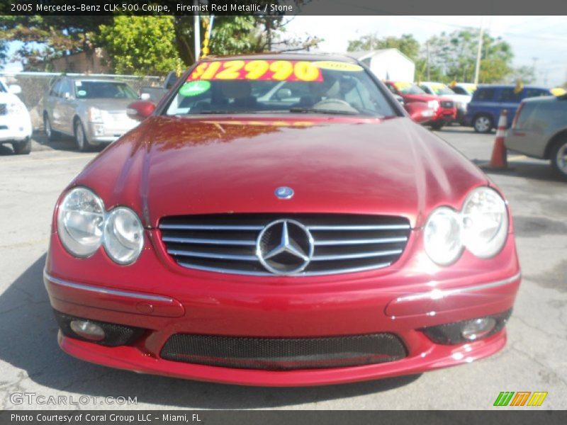 Firemist Red Metallic / Stone 2005 Mercedes-Benz CLK 500 Coupe