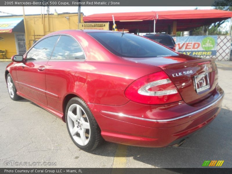 Firemist Red Metallic / Stone 2005 Mercedes-Benz CLK 500 Coupe