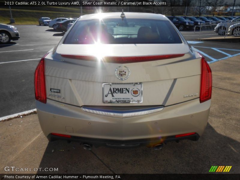 Silver Coast Metallic / Caramel/Jet Black Accents 2013 Cadillac ATS 2.0L Turbo Luxury AWD
