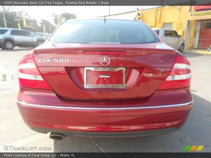 Firemist Red Metallic / Stone 2005 Mercedes-Benz CLK 500 Coupe