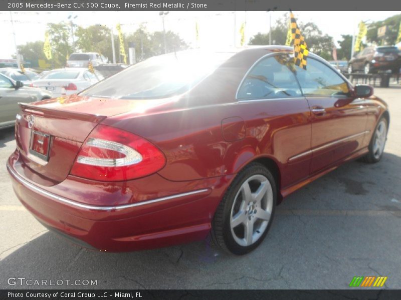 Firemist Red Metallic / Stone 2005 Mercedes-Benz CLK 500 Coupe