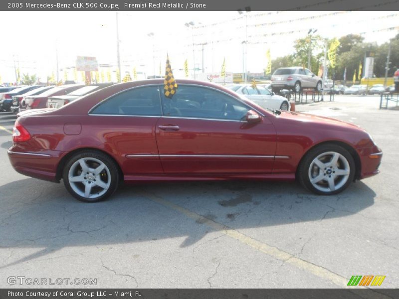 Firemist Red Metallic / Stone 2005 Mercedes-Benz CLK 500 Coupe